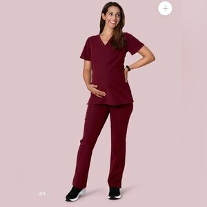 Mandala Maternity Wine Scrubs